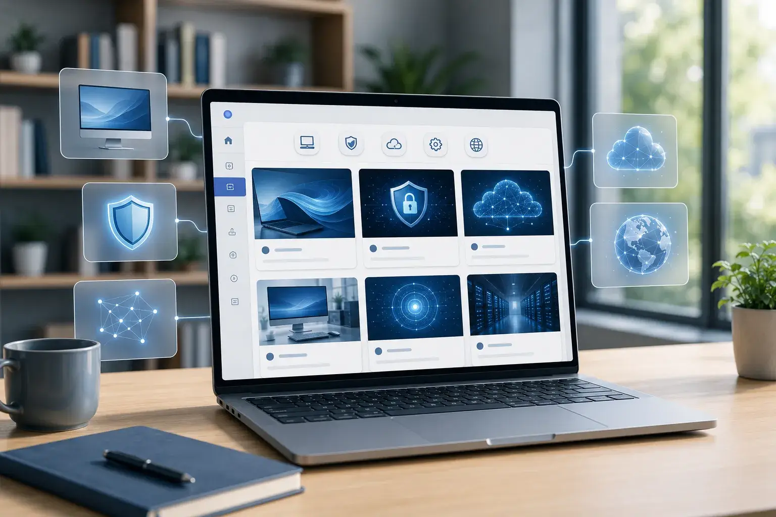 Laptop met een overzicht van artikelen over computers, cybersecurity en digitale technologie