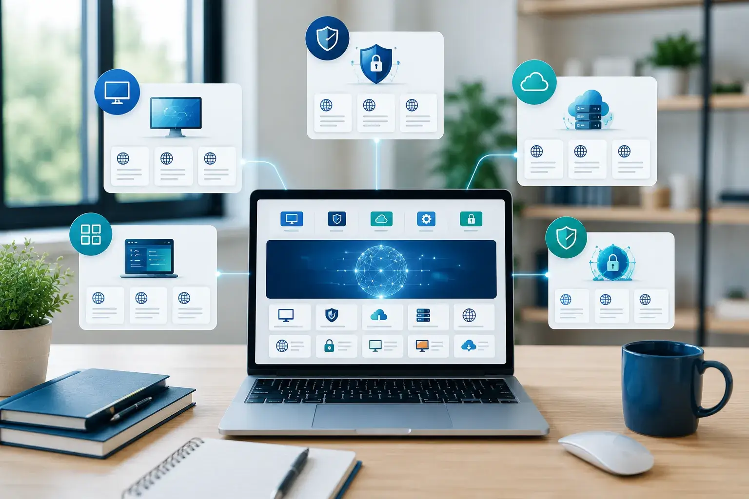 Digitale verzameling van websites en organisaties verdeeld over verschillende IT-categorieën